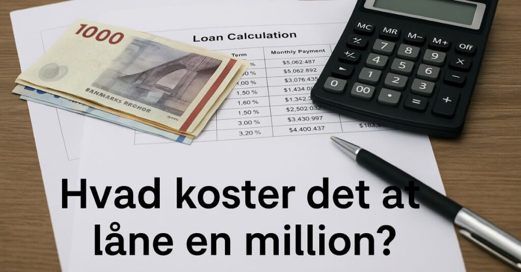 Hvad koster det at låne en million